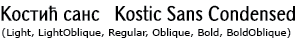 kostic sans condensed