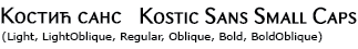 kostic sans small caps